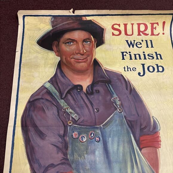 Gerrit A Beneker / ORIGINAL VICTORY LIBERTY LOAN WORLD WAR I Union POSTER 1918 - Picture 6 of 12